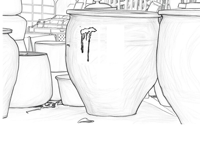 完成した石見焼の器